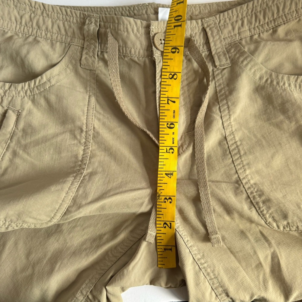 North Face Noble Stretch Hiking Pants Women's 6 SHORT Khaki Roll‎ Up Convertible - Picture 8 of 12
